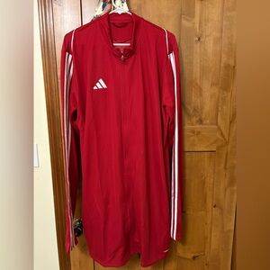 Adidas Men's Red lightweight track jacket 2XL Tall